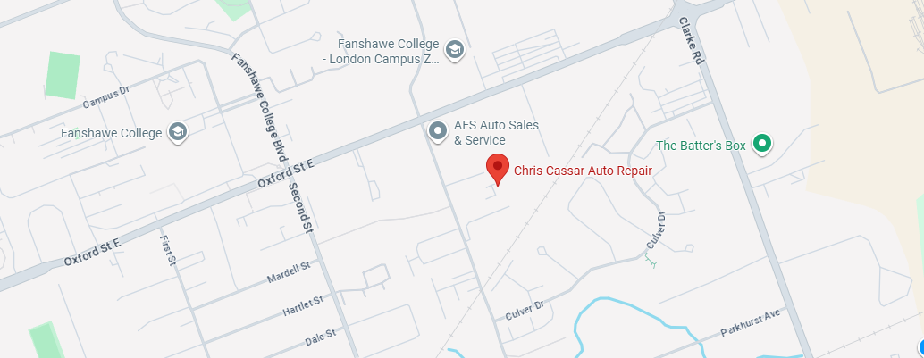 Map showing the location of Chris Cassar Auto Repair in London, Ontario